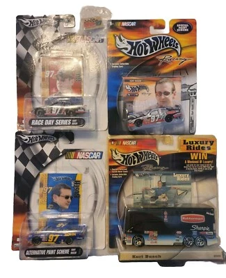 Lot Of 5 Kurt Busch #97 Hot Wheels Racing Luxury Rides Motor Coach NASCAR Signed - Image 1 of 4