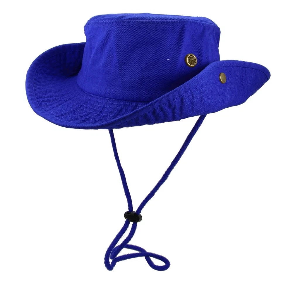 Unisex 100% Algodón Sombrero Cubo Pez Hombre Camping Safari Boonie Sol Verano Foto 1 de 3
