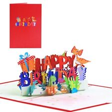 3D up Happy Birthday Card Dinosaur Surprise Mysterious Children Kid Gift