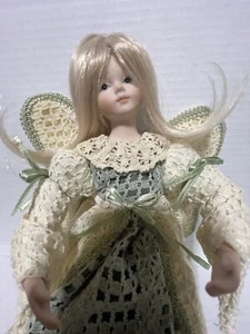 DILLARD'S CHRISTMAS PORCELAIN Doll Angel ORNAMENT DECORATION - Picture 1 of 13