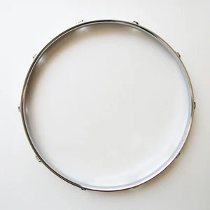 1 PC NEW 14" Snare Drum Hoop 10 Lug 2.3mm Chrome Batter TOP Side Triple Flange - Picture 1 of 1