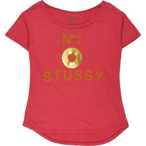 Stussy Red Graphic Print T-Shirt - Picture 1 of 3