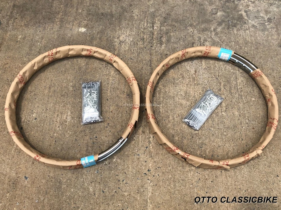 For Honda C110 CA110 C115 C114 S65 FRONT & REAR WHEEL RIM 2PCS & SPOKE 72 PCS - Imagem 1 de 4