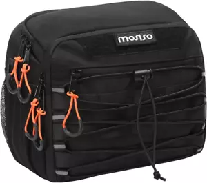 Motorcycle Handlebar Bag with Rain Cover & Shoulder Strap - Black - Picture 1 of 7