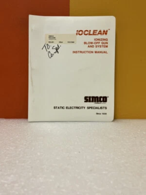 Pistola de sopro ionizante Simco Ioclean e manual de instruções do sistema - Imagem 1 de 3