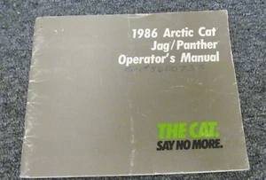 1986 Arctic Cat Panther Snowmobile Owner Operator Manual User Guide - Picture 1 of 1