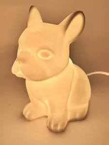 French Bulldog Night Light Lamp Soft White Glow Ceramic 7 inches for Dog Lovers - Picture 1 of 14