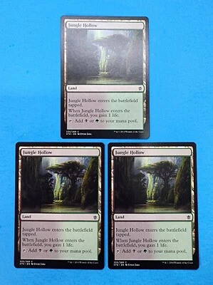 3x Jungle Hollow Khans of Tarkir 2014 Mtg Magic Gathering Card Dual Land 235 - Image 1 of 2