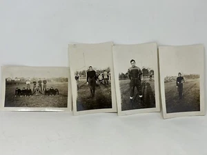 Antique 1920s Football Team Photograph Lot, VTG Vintage Sports Ephemera 3 X 4.75 - Picture 1 of 14