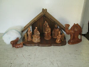 12 piezas grandes vintage Belén, único, cerámica/madera, excelente estado - Imagen 1 de 12