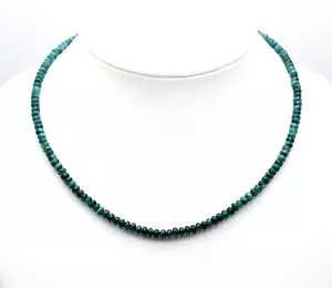 Grandidierit chain gemstone chain blue green rondell necklace approx. 45.5 cm - Picture 1 of 3