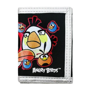 Angry Birds dreifach faltbare Jungen Geldbörse, schwarz - Bild 1 von 3