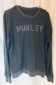 Felpa Hurley Uomo Heather Nera Stampa Grafica Taglia XL Scritta Texturizzata - Foto 1 di 6