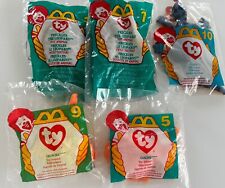 McDonalds Happy Meal Ty Teenie Beanie Babies LOT of 5 Assorted 1996, 1998