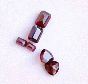 7.80 Ct 100% Natural Unheated Cushion Faceted Cut Red Garnet Pair Loose Gemstone - Picture 1 of 2