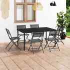 Outdoor Dining Set Steel Garden Table And Chair Furniture Set 7/9 Piece Vidaxl