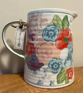 Brocca Anthropology Molly Hatch fiori primaverili floreali gres 7" - Nuova con etichette - Foto 1 di 7