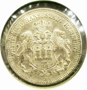 ALEMANIA ~ HAMBURGO ~ 2 MARCAS ~ 1893-J ~ FECHA ESCASA ~ BONITO CASI SIN CIRCULAR - Imagen 1 de 2