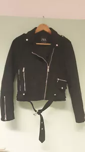 ZARA Wildlederjacke Gr. 36/S in schwarz - Bild 1 von 4
