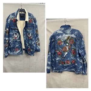 Chaqueta de jean bordada Reason NYC para hombre talla 2XL - Imagen 1 de 5
