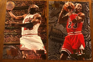 MICHAEL JORDAN 🔥”Último Baile”🔥 1995-96 Fleer METAL #13 Chicago Bulls CONJUNTO DE EQUIPO🔥 - Imagen 1 de 12