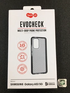 NEW Tech21 EvoCheck Phone Protection Case for Samsung Galaxy A53 5G -Smoky Black - Picture 1 of 5