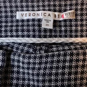 Veronica Beard schwarz weiß Gingham kariert Cropped Hose Größe 20 - Bild 1 von 15