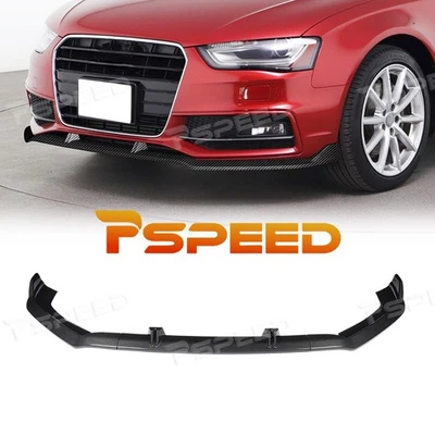 Parachoques delantero con aspecto de carbono para Audi A4 Quattro S4 2013 2014 2015 2016 alerón labio Foto 1 de 4