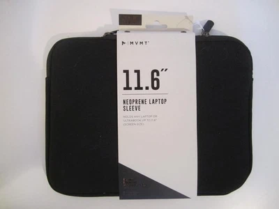 NUEVO 11.6" NEOPRENO PORTÁTIL O ULTRABOOK CREMALLERA SUPERIOR FUNDA ACOLCHADA NEGRO MVMT Foto 1 de 4
