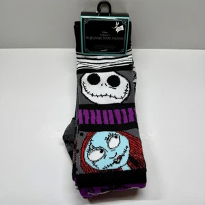 Calcetines hasta la rodilla Disney Pesadilla antes de Navidad 2 pares talla 4-10 nuevos con etiquetas - Imagen 1 de 6