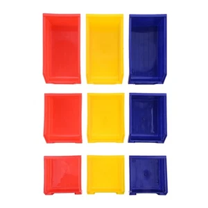Stackable Storage Tool Parts Bin Hanging Stacking Containers ABS Craft Organizer - Picture 1 of 24
