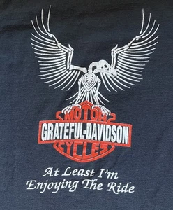 Vintage Grateful Dead Motorrad Harley Davidson T-Shirt Erwachsene schwarz 90er ohne Etikett - Bild 1 von 8