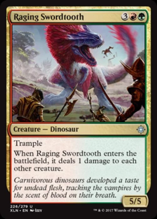 Raging Swordtooth - Medium Play MTG Ixalan - Image 1 of 1