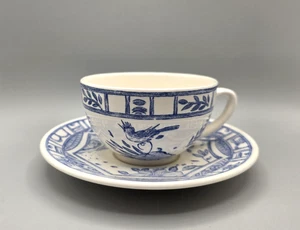 Gien France Oiseau Bleu Tasse und Untertasse - Bild 1 von 6
