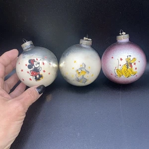 3 Ornamenti Natalizi Vintage Disney Minnie Thumper Pluto Lucidi Luminosi Rari 1940 - Foto 1 di 13