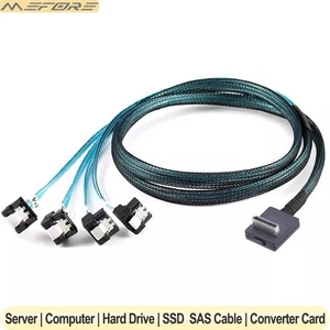 PCIE Oculink SFF-8611 4i 90 Grad auf 4x SATA 7P 90 Grad HD Server Datenkabel - Bild 1 von 7