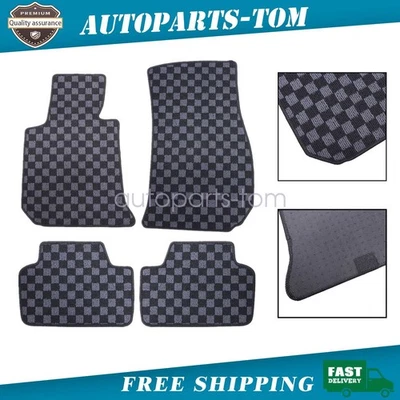 Alfombrillas 2 filas bandera a cuadros para BMW F22 serie 2 2014-2021 / F87 M2 Foto 1 de 4
