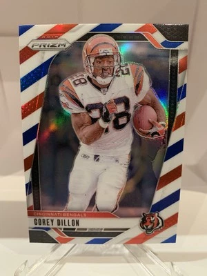 2024 prizm corey dillon football card red white blue #62 bengals - Image 1 of 2