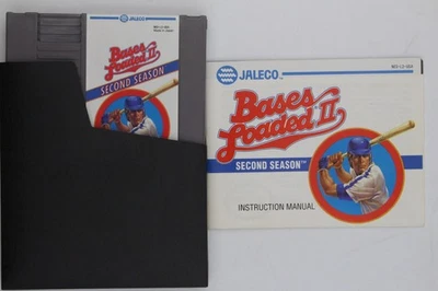 Bases Loaded 2 Second Season (Nintendo NES 1989) Game & Manual - Image 1 of 3