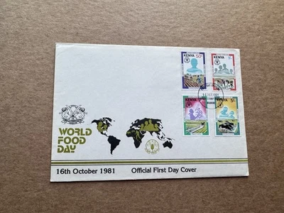 Kenya 1981 FDC +World Food Day #203-06 +UN FAO Emblem Cachet +Jumbo FDC - Image 1 of 2