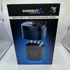 Sabrent USB 3.0 4 Bay 2.5in Hard Drive/SSD Docking Station with Fan (DS-4SSD) - Afbeelding 1 van 11