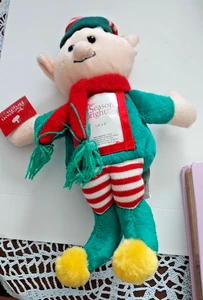 Christmas Elf beanbag plush Photo Picture Holder 8.5"H - Picture 1 of 2