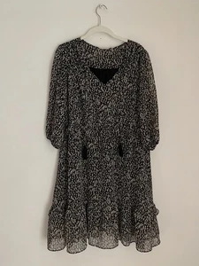 Soft Surroundings Vacation Hazel Dress Sz PL Ruffled Tassels Metallic Thread - Picture 1 of 14