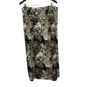 CJ Banks Rock Damen 2X braun geometrisches Muster Gummizug Maxi Stretch Grunge - Bild 1 von 6