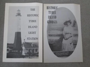 Lot Of 2 Historic Tybee Island Georgia Vintage Tourist Brochures Travel Info - Picture 1 of 2