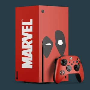 Xbox Series X / S Vinyl Skin & 2x Controller Skins, Deadpool Themed. - Picture 1 of 3