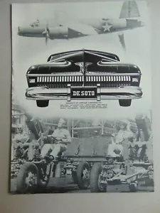 1941 DESOTO SECONDA GUERRA MONDIALE Prodotti pubblicità stampa d'arte d'epoca - Foto 1 di 1
