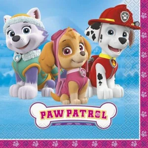 Paw Patrol Mädchen 16 Ct Mittagessen Servietten Rosa - Bild 1 von 1