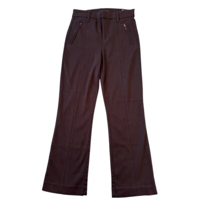 Calça Feminina Level 99 Anthropologie Daphnie Crop Kick Flare 26 Preta - Imagem 1 de 4