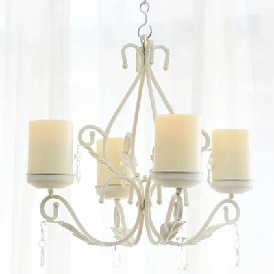 GiveU 3-in-1 Battery Chandelier Wall Sconce Table Decor w/ Remote - White - Image 1 of 4